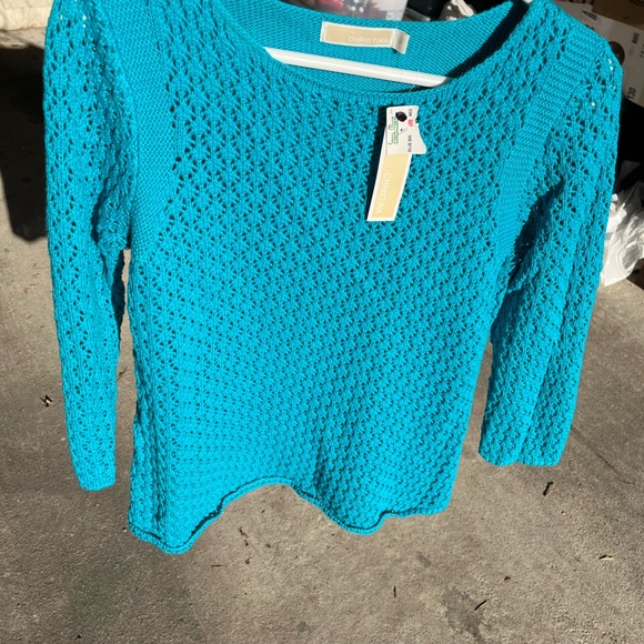 Teal sweater - Picture 3 of 5